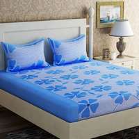 Home Furnishing - Bed 144 TC Cotton Double Floral Bedsheet
