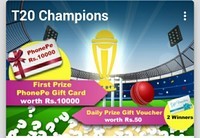 PhonePe Switch Jeeto India T20 Champions Quiz