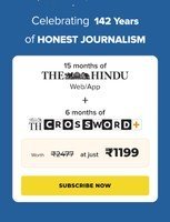 The Hindu Celebrating 142 Years {15 Months Subscription}