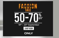 Only Best Of Season sale 50% To 70% Off 19th To 25th September 