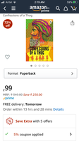 Amazon Paper Back Book - Confession of a Thug at huge Discount