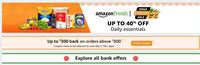 Amazon Fresh & Pantry (Mega Grocery Sale) - Up to 60% off + Extra Rs.400 Cashback (Till 7th Oct)