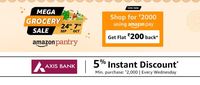 Pantry :- Shop For Using Rs.2000 via Amazon Pay & Get Rs.200 cashback + Bank Offers [ User Specific ]