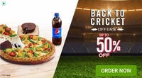 Dominos Flat Rs.100 off on 500 on M-Site & App