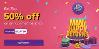Timesprime - Flat 50% off on timesprime membership