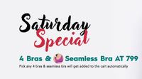 Clovia Saturday Special Sale - 4 Bras And 1 Seamless Bra Free at 799