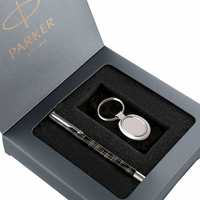 Parker Vector Spark Black Special Edition Roller Ball Pen Gift Set - with Round Key Chain