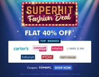 Today only - First Cry Super Hit Fashion Deal Sale Flat 40% Off On Top Brands