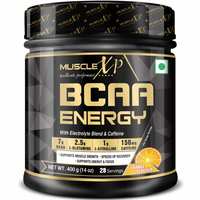 MuscleXP BCAA Energy With Caffeine, BCAA 7000, L-Glutamine, Citrulline Malate, Orange, 400g 
