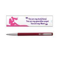 Parker Ve Chrome Trimor Standard Chrome Trim Roller Ball (Red) with Mom Quote-6