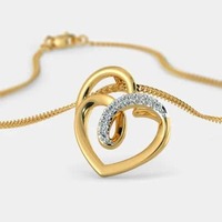The Twisted Heart Pendant 18 KT gold (0.83 Grams)