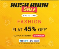 FirstCry Rush Hour Sale Flat 45% Off + Extra 5% Instant Discount with SBI