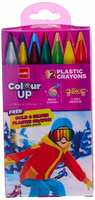 Cello Pens ColourUp Plastic Crayon Tictac Pouch - 24 Packs