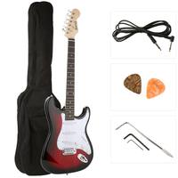 Juârez ST38 Electric Guitar Kit/Set, Right Handed, Red Sunburst RDS, With Case/Bag & Picks