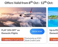 Flights, Hotels, Trains, Buses deals at MMT for ICICI Bank credit card holders (MMTICICIFEST)