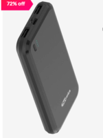 Portronics Power Brick 10 10000mAh Dual Output Ports Power Bank (POR-1014, Black)