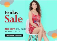 Clovia Friday sale Rs. 300 off on Rs. 1499  Across site + 3% off via coupon