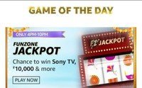 Amazon Jackpot [only 4-10 Pm] - Chance to win Sony TV, Rs. 10000 and More [4000 Guaranteed winners]