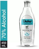 Prebook Dabur Hand Sanitizing Rub Hand Sanitizer Bottle  (450 ml)
