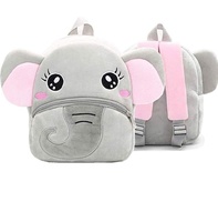 Velvet Kids School/Nursery/Picnic/Carry/Travelling Bag - 2 to 5 Age (ND Grey Elephant 2020)@199