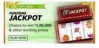 Amazon Jackpot (Only 4-10 PM) - Chance to win 1 Lakh and other exciting prizes 