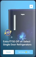 Supercoin Deal : Extra 750 Off on Select Single Door Refrigerator for 150 Supercoins