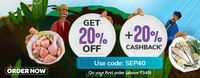 Get 20% Off + 20% Cashback on Your First Order