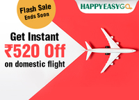 Happyeasygo Desidime Exclusive Flight Flash Sale : Instant Rs.520 off on all Flight booking