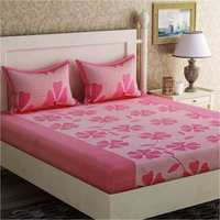 Panipat Textile Hub Microfibre Cotton 144 TC Bedsheet (Standard_Pink)