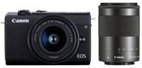Canon EOS M200 Mirrorless Camera Body with Dual Lens 15-45 and 55-200 mm (Black) + 10% Off via SBI