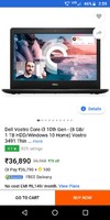 Dell Vostro Core i3 10th Gen - (8 GB/1 TB HDD/Windows 10 Home) at low price