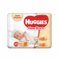 Huggies Taped Diapers, New Born (XS) Size, 22 Counts @ 148