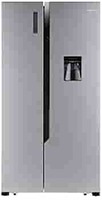 45% Off - AmazonBasics 564 L Frost Free Side-by-Side Refrigerator with Water Dispenser (Silver Steel Finish)