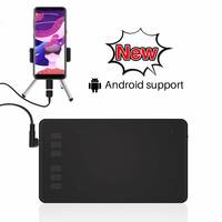 Huion Inspiroy H640P Graphics Drawing Tablet Battery-Free Stylus and 8192 Pressure Sensitivity Support Android 