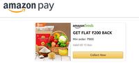 Get Amazon fresh GET FLAT ₹200 BACK Min order: ₹900