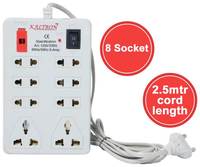 [Steal Deal] Kaltron VE102 Multi Pin White Extension Board ( 2.5 m , 8 Socket , 1 Switches)