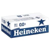 Heineken 0.0 % Non Alcoholic Lager Beer - Zero Dot Zero, Travel Size Can, 24 Pack, 24 X 250 ml