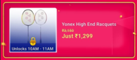 Flash sale Yonex high end Racquets Rs 1299