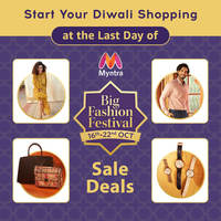 Start Your Diwali Shopping at the Last Day of Myntra Big Fashion Festival Sale Deals