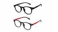 Fancy-Creation Combo of 2 UV Protection Anti Glare Transparent Reading Glasses Zero Power Oval Frame Spectacles For Men & Women With Lens Cleaner Worth ₹110 @299