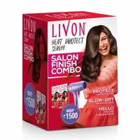 Livon Heat Protect Serum, For Protection Upto 250°c, 2x Less Hair Breakage & Syska Hair Dryer, 100 ml (Pack of 2)