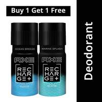 Pantry - Axe Recharge Marine Splash and Ocean Breeze Deodorant Combo Pack, 150 ml with (Buy 1 Get 1 Free) @ 96