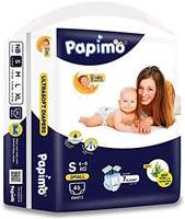 Papimo Pant Style Baby Diapers with Aloe Vera (Small, 46 Count)