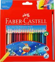 Faber-Castell Colour Pencils Triangular Shaped Color Pencils (Set of 24, Assorted)