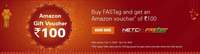 Buy ICICI FASTag and get an Amazon voucher* of ₹100 