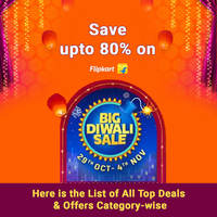 Save upto 80% on Flipkart Big Diwali Sale 2020 : Here is the List of All Top Deals & Offers Category-wise
