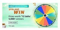 Amazon SPIN AND WIN Prizes worth ₹12 lakhs || 5,000+ winners