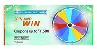 Amazon SPIN AND WIN || Coupons up to ₹1,500