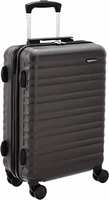 AmazonBasics Hardside Luggage Spinner - 55cm Cabin Size, Black, Approved for budget airlines