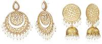 Zaveri Pearls Jhumki Earrings for Women (Golden) @ 64